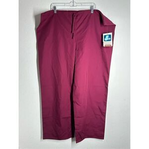 NWT Adar Scrubs Medical Uniforms Pants Burgundy Size 2X